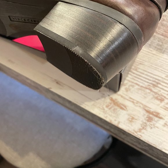 Vince Camuto Basira burly brown pull up knee high leather women’s size 6 - Picture 4 of 7